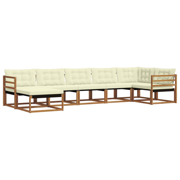 Set de canapele de exterior cu pernă 21 pcs Natural și Crem - WALTI WALTI