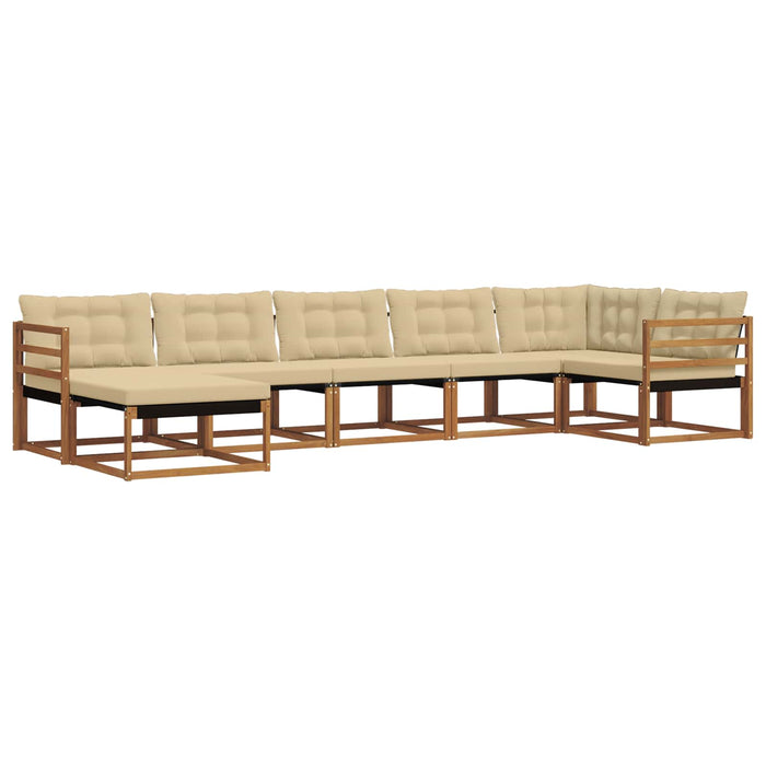 Set de canapele de exterior cu pernă 21 pcs Natural și Bej - WALTI WALTI