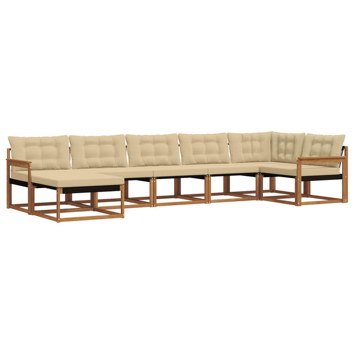 Set de canapele de exterior cu pernă 21 pcs Natural și Bej - WALTI WALTI