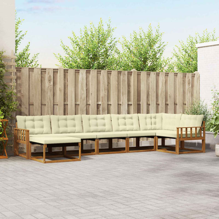 Set de canapele de exterior cu pernă 21 pcs Natural și Crem - WALTI WALTI