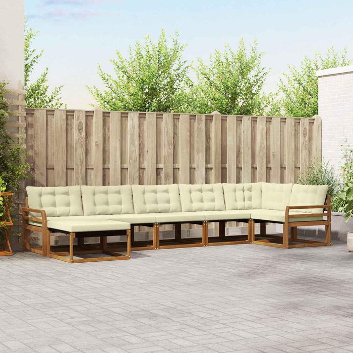 Set de canapele de exterior cu pernă 21 pcs Natural și Crem - WALTI WALTI