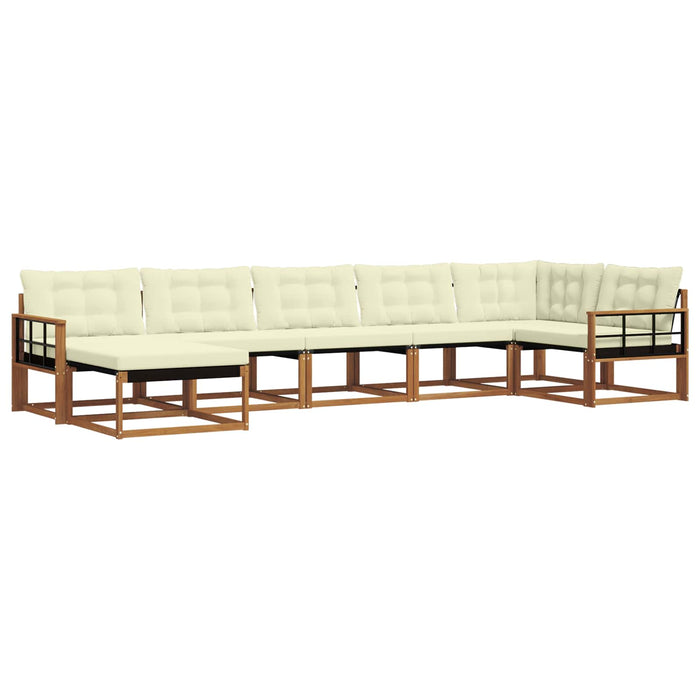 Set de canapele de exterior cu pernă 21 pcs Natural și Crem - WALTI WALTI