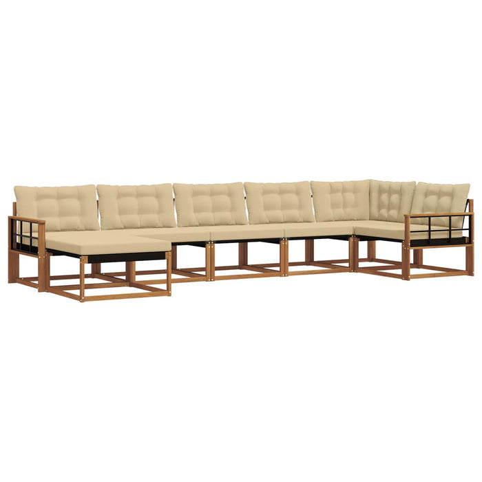 Set de canapele de exterior cu pernă 21 pcs Natural și Bej - WALTI WALTI