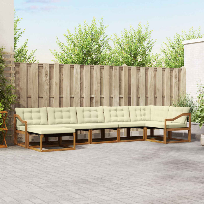 Set de canapele de exterior cu pernă 21 pcs Natural și Crem - WALTI WALTI