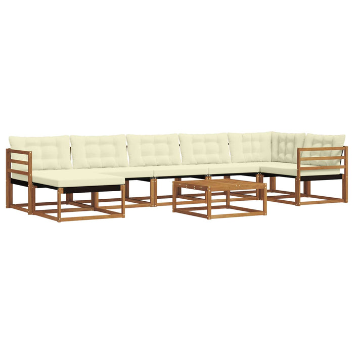Set de canapele de exterior cu pernă 22 pcs Natural și Crem WALTI