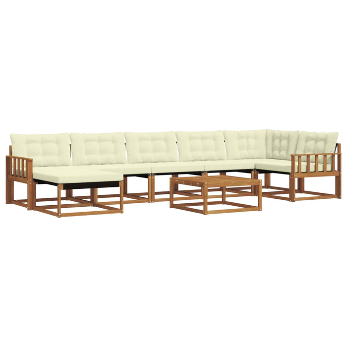 Set de canapele de exterior cu pernă 22 pcs Natural și Crem WALTI