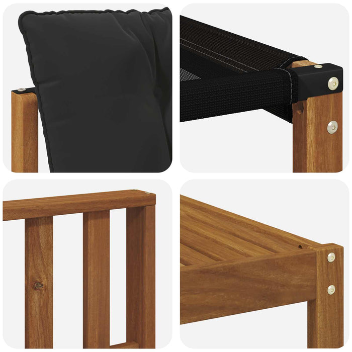 Set de canapele de exterior cu pernă 22 pcs Natural și Negru WALTI