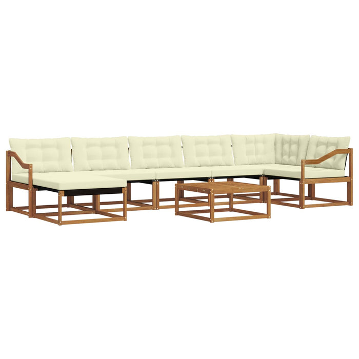 Set de canapele de exterior cu pernă 22 pcs Natural și Crem WALTI