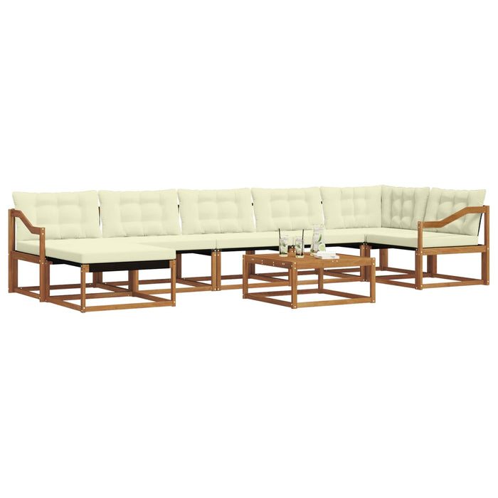 Set de canapele de exterior cu pernă 22 pcs Natural și Crem WALTI