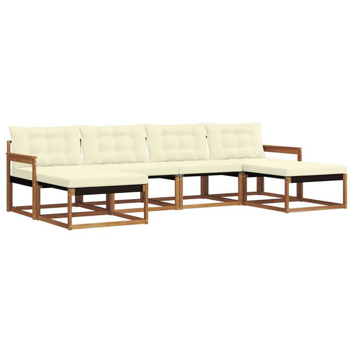 Set de canapele de exterior cu pernă 6 pcs Natural și Crem - WALTI WALTI