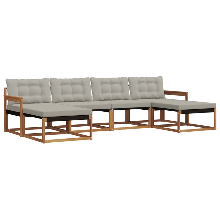 Set de canapele de exterior 6 pcs Gri natural și deschis - WALTI WALTI