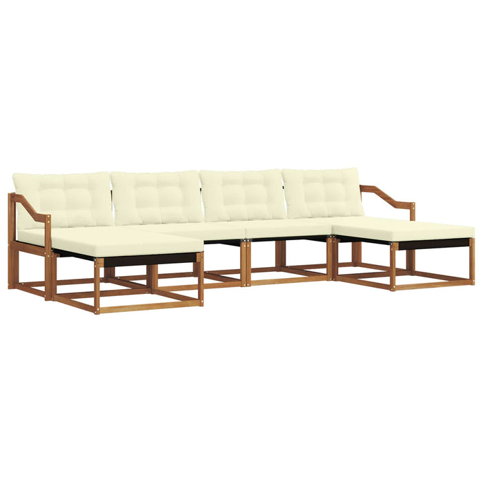 Set de canapele de exterior cu pernă 6 pcs Natural și Crem - WALTI WALTI