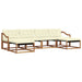Set de canapele de exterior cu pernă 6 pcs Natural și Crem - WALTI WALTI