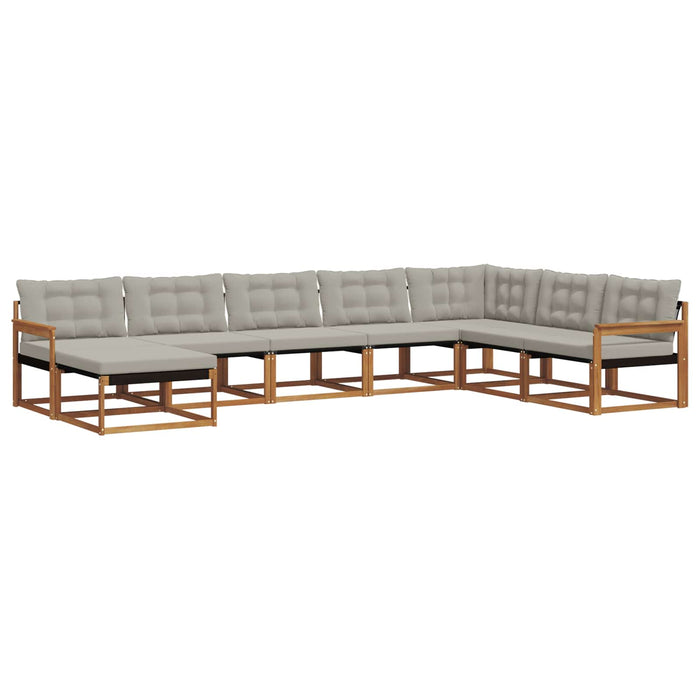 Set de canapele de exterior 8 pcs Gri natural și deschis - WALTI WALTI