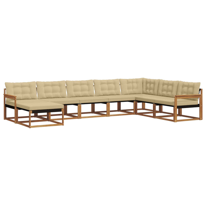 Set de canapele de exterior cu pernă 24 pcs Natural și Bej - WALTI WALTI