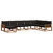 Set de canapele de exterior cu pernă 24 pcs Natural și Negru - WALTI WALTI