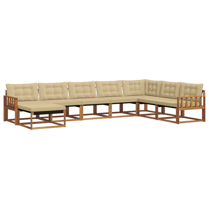 Set de canapele de exterior cu pernă 24 pcs Natural și Bej - WALTI WALTI