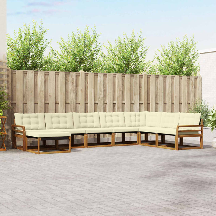 Set de canapele de exterior cu pernă 24 pcs Natural și Crem - WALTI WALTI