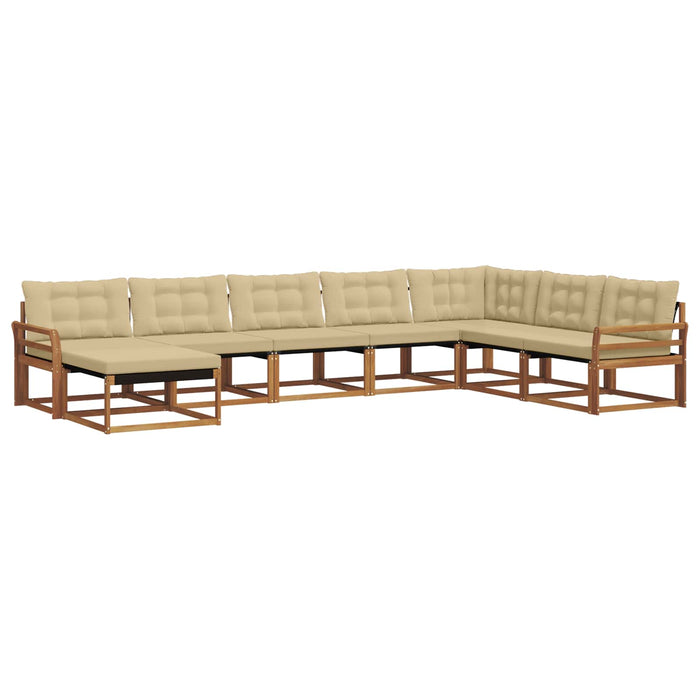 Set de canapele de exterior cu pernă 24 pcs Natural și Bej - WALTI WALTI