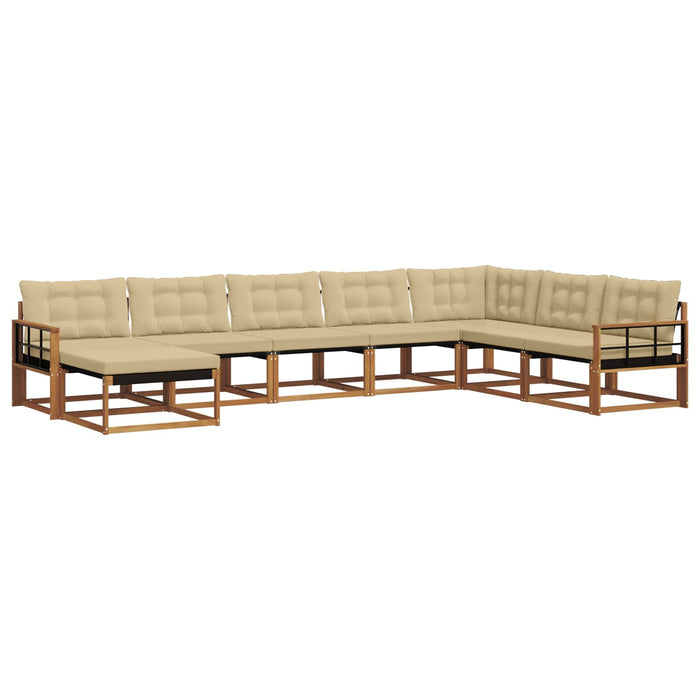 Set de canapele de exterior cu pernă 24 pcs Natural și Bej - WALTI WALTI