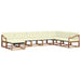 Set de canapele de exterior cu pernă 24 pcs Natural și Crem - WALTI WALTI