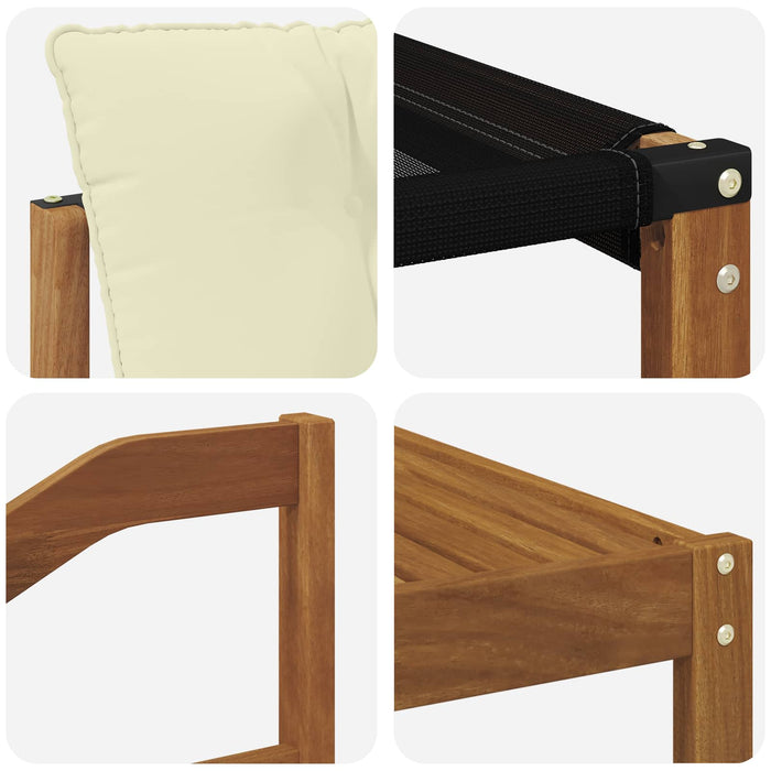 Set de canapele de exterior cu pernă 9 pcs Natural și Crem WALTI