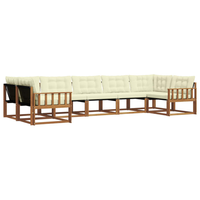 Set de canapele de exterior cu pernă 7 pcs Natural și Crem - WALTI WALTI