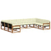 Set de canapele de exterior cu pernă 9 pcs Natural și Crem - WALTI WALTI