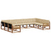 Set de canapele de exterior cu pernă 9 pcs Natural și Bej - WALTI WALTI