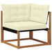 Set de canapele de exterior cu pernă 9 pcs Natural și Crem - WALTI WALTI