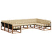 Set de canapele de exterior cu pernă 9 pcs Natural și Bej - WALTI WALTI