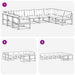 Set de canapele de exterior cu pernă 9 pcs Natural și Negru - WALTI WALTI