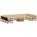 Set de canapele de exterior cu pernă 11 pcs Natural și Bej - WALTI WALTI