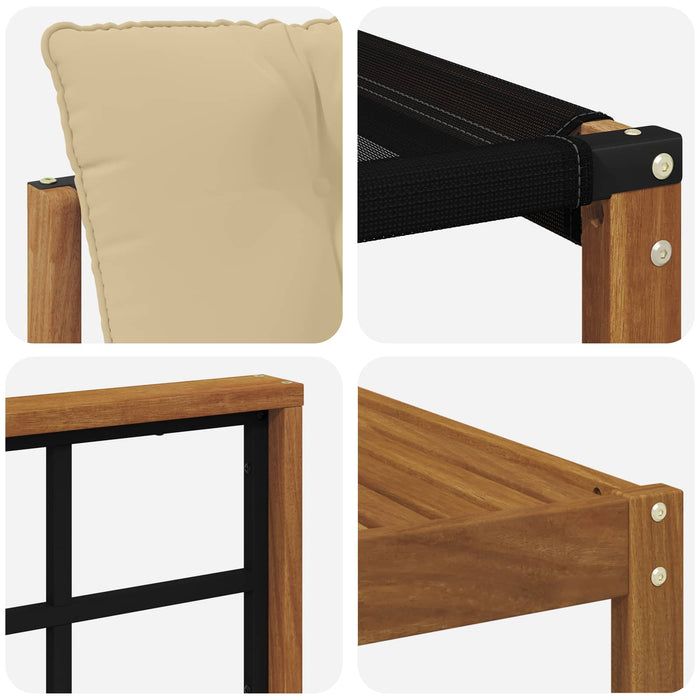 Set de canapele de exterior cu pernă 11 pcs Natural și Bej - WALTI WALTI