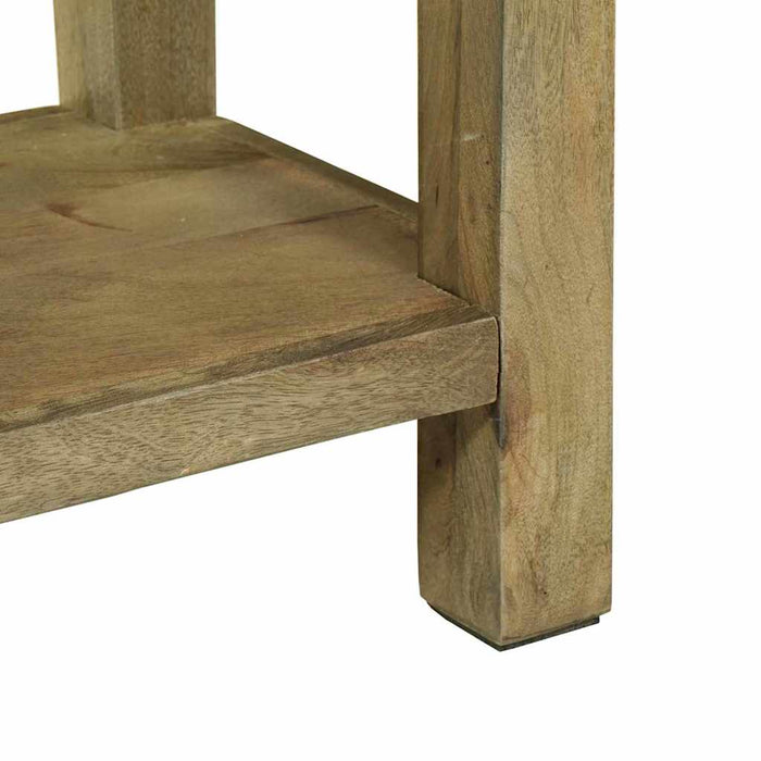 Masă de consolă cu sertar cu raft Gri natural 110 x 30 x 80 cm - WALTI WALTI