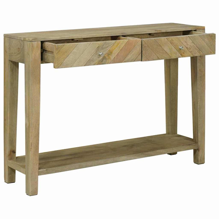 Masă de consolă cu sertar cu raft Gri natural 110 x 30 x 80 cm - WALTI WALTI