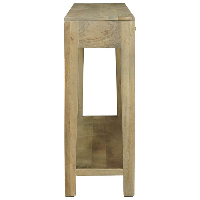 Masă de consolă cu sertar cu raft Gri natural 110 x 30 x 80 cm - WALTI WALTI