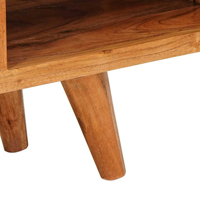 Cabinet TV cu raft Maro 110 x 30 x 40 cm Lemn Solid de Acacia - WALTI WALTI
