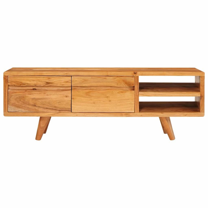 Cabinet TV cu raft Maro 110 x 30 x 40 cm Lemn Solid de Acacia - WALTI WALTI
