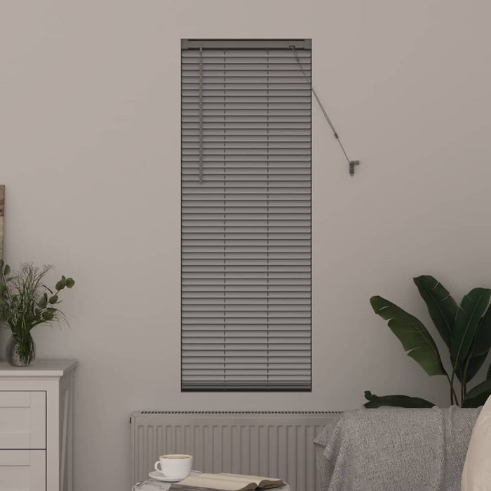 Jaluzele venetiene cu perdele Argintiu 130 x 40 cm Aluminiu - WALTI WALTI