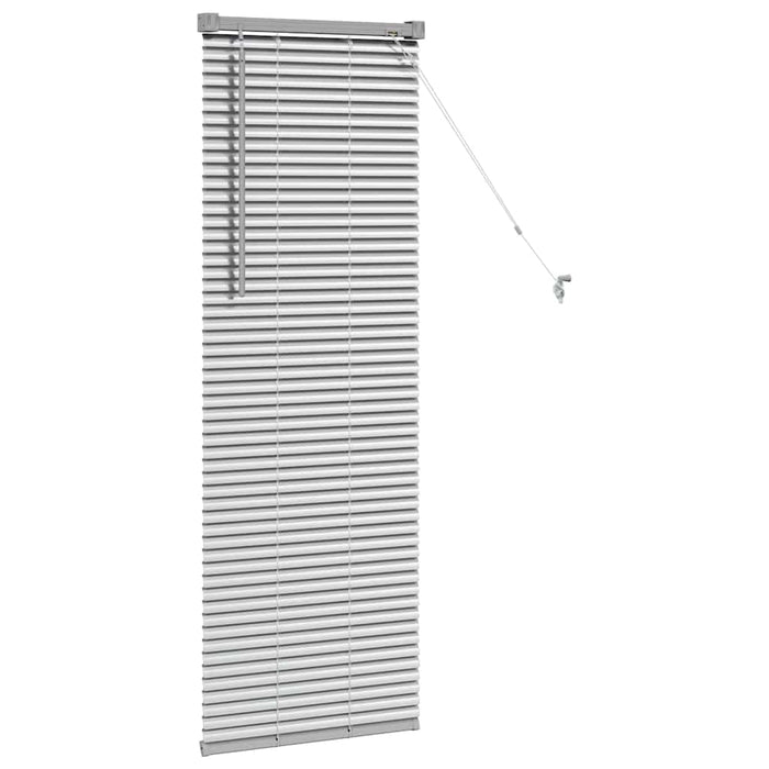 Jaluzele venetiene cu perdele Argintiu 130 x 40 cm Aluminiu - WALTI WALTI