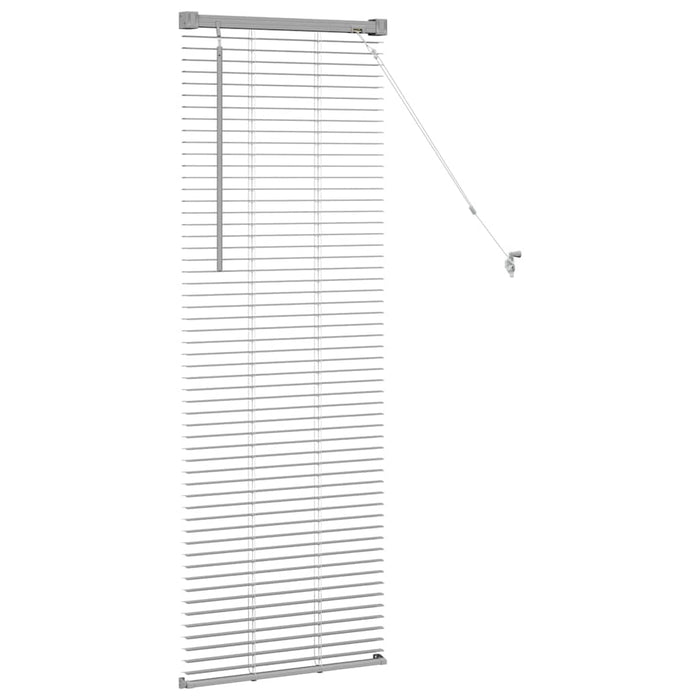 Jaluzele venetiene cu perdele Argintiu 130 x 40 cm Aluminiu - WALTI WALTI