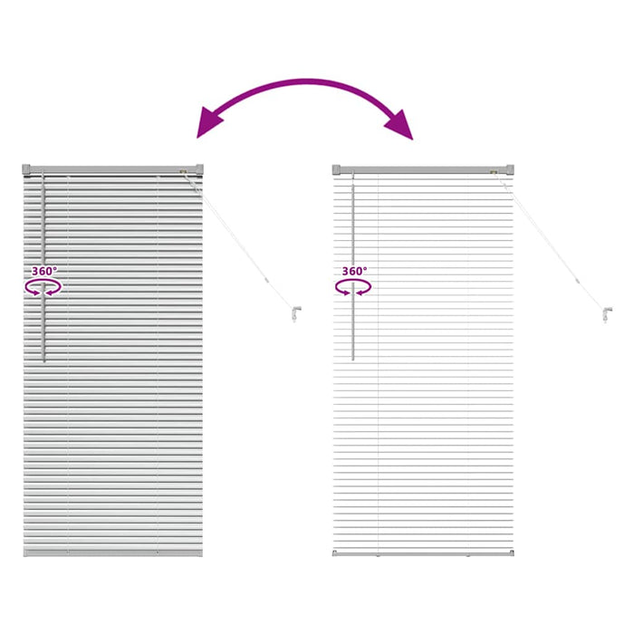 Jaluzele venetiene Manual Argintiu 130 x 65 cm Aluminiu WALTI