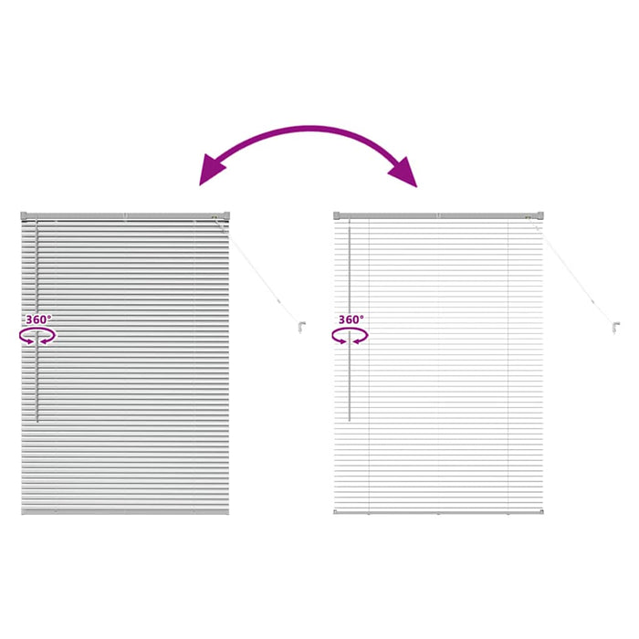 Jaluzele venetiene Manual Argintiu 130 x 90 cm Aluminiu - WALTI WALTI