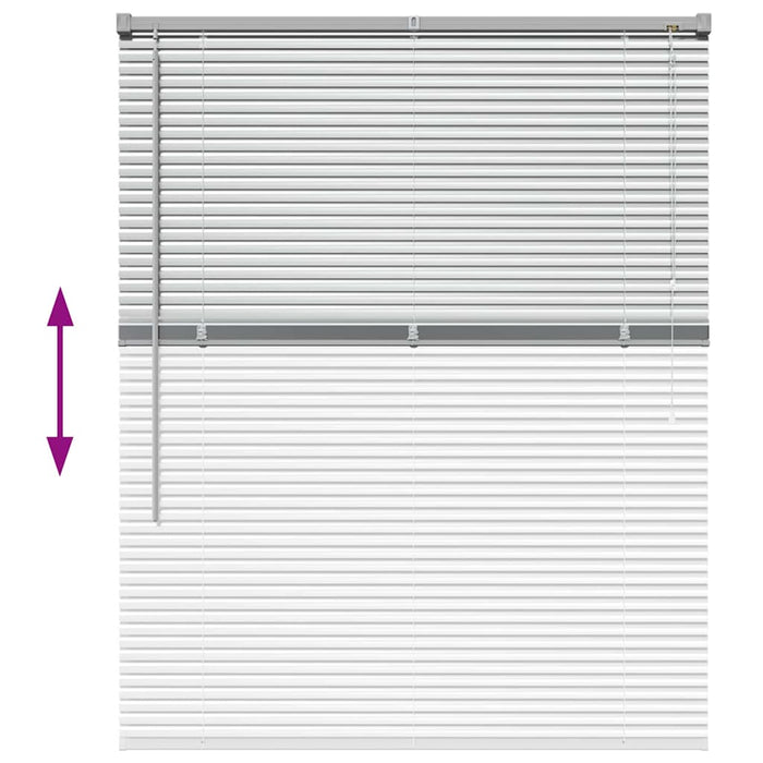 Jaluzele venetiene Manual Argintiu 130 x 100 cm Aluminiu - WALTI WALTI