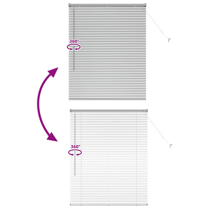 Jaluzele venetiene Manual Argintiu 130 x 105 cm Aluminiu - WALTI WALTI