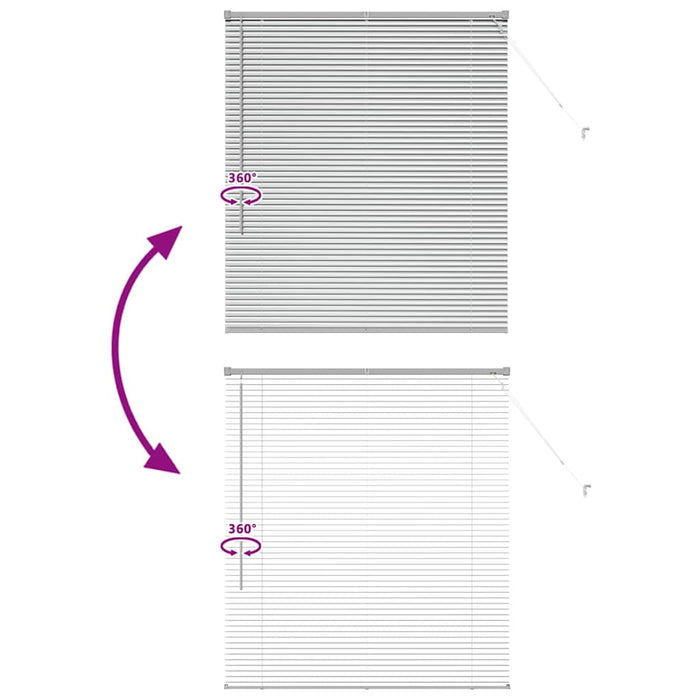 Jaluzele venetiene Manual Argintiu 130 x 115 cm Aluminiu - WALTI WALTI