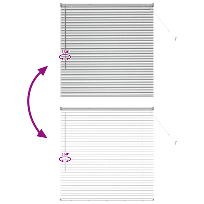 Jaluzele venetiene Manual Argintiu 130 x 135 cm Aluminiu - WALTI WALTI