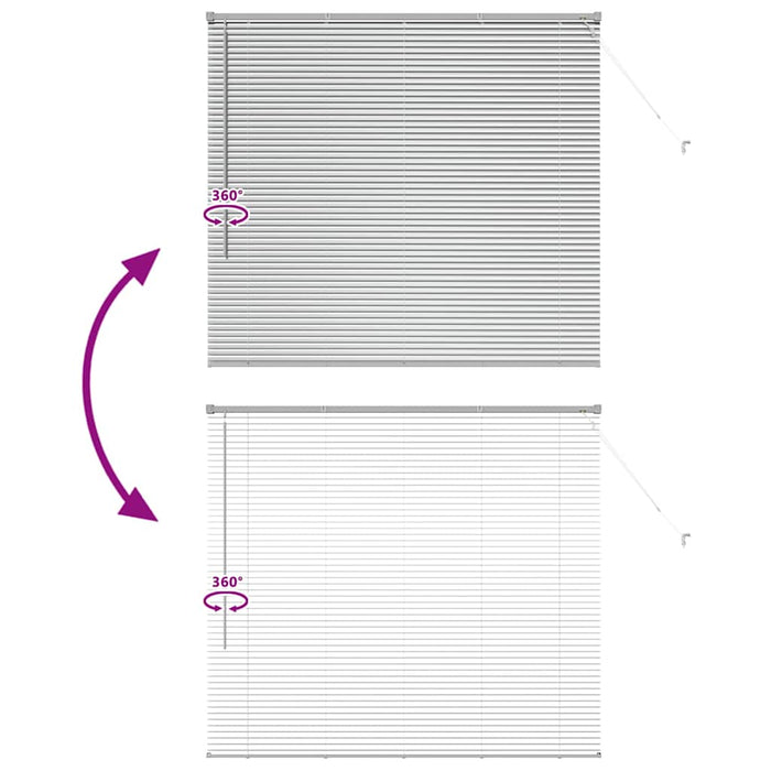 Jaluzele venetiene Manual Argintiu 130 x 140 cm Aluminiu - WALTI WALTI