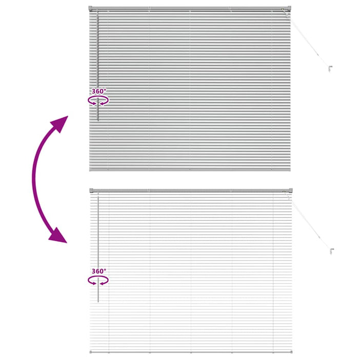 Jaluzele venetiene Manual Argintiu 130 x 155 cm Aluminiu - WALTI WALTI